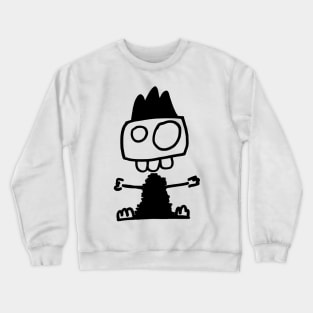 Cute monster - Mostrone dentone (black on white) Crewneck Sweatshirt